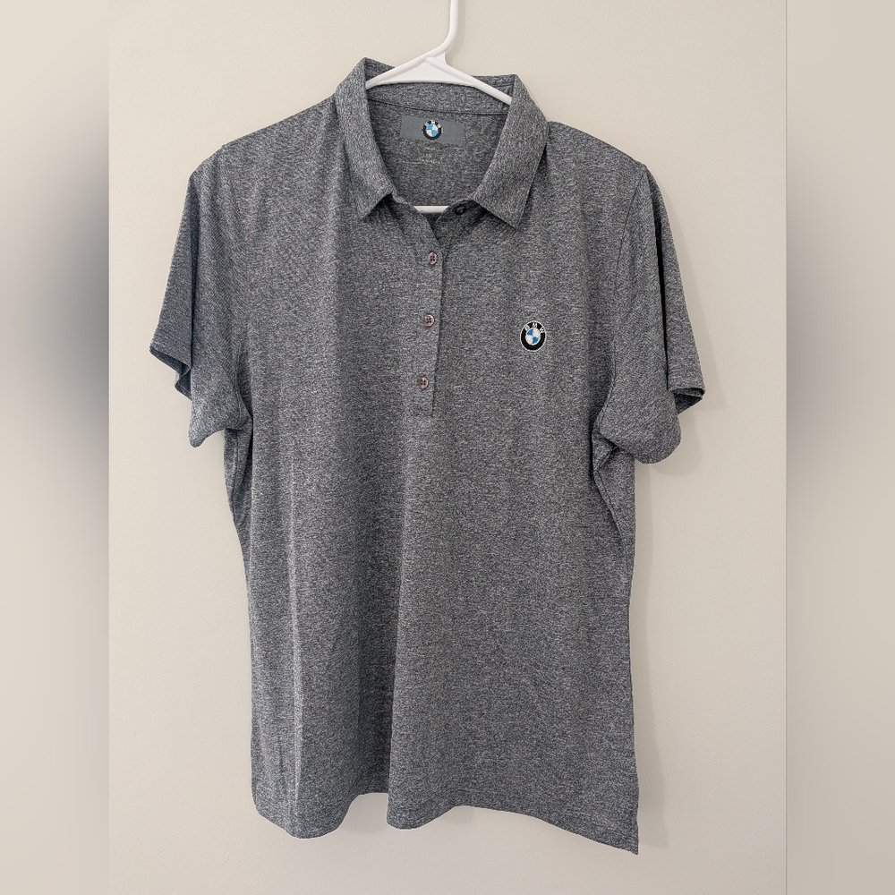 BMW Gray Polo Shirt for Women